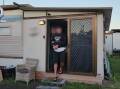 One of the accused men being arrested at a Barrack Point caravan Park. Picture NSW Police Force