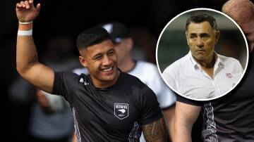 St George Illawarra's newest recruit Fa'amanu Brown said he backed Dragons coach Shane Flanagan (inset) to guide the club to glory. Picture - Getty Images