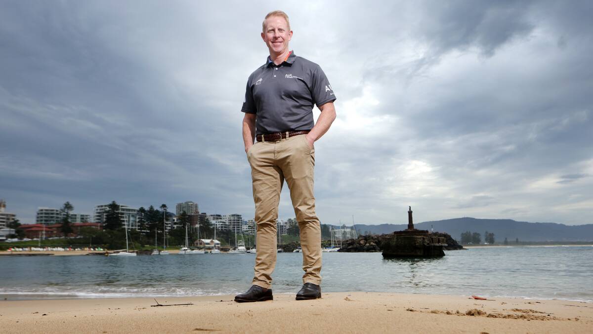 AusTriathlon chief executive officer Tim Harradine dropped by Wollongong last month. Picture by Sylvia Liber