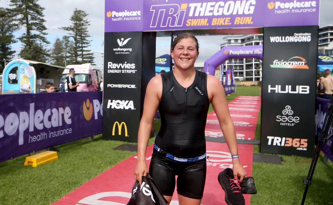Canberra's Zoe Clarke was the winner of the women's standard race at last year's Peoplecare Tri TheGong festival. Picture by Sylvia Liber