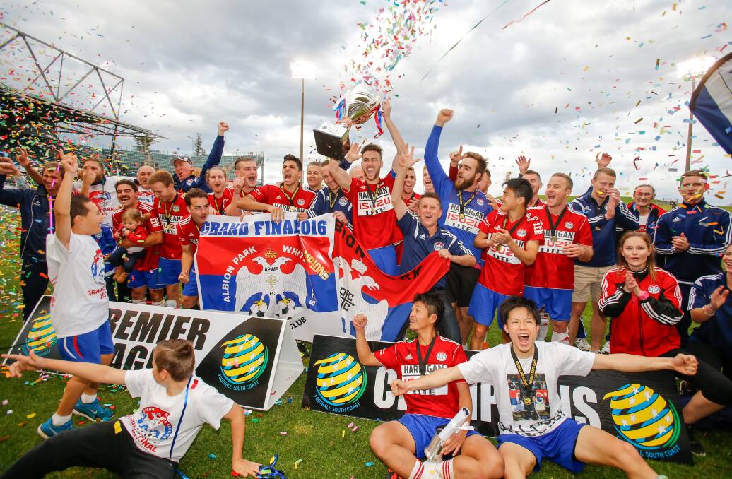 BACK ON TOP: Albion Park White Eagles secured their first grand final title since 2008 with an exciting 4-2 win on Sunday. Picture: ADAM McLEAN