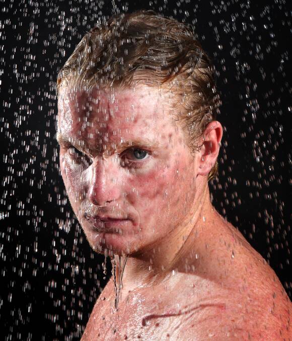 DETERMINED: Shellharbour ocean water swimmer Jarrod Poort talks to the Mercury about his Rio Olympic games' exploits. Weekender story in Saturday's paper on pages 25, 28-29. Picture: Sylvia Liber.