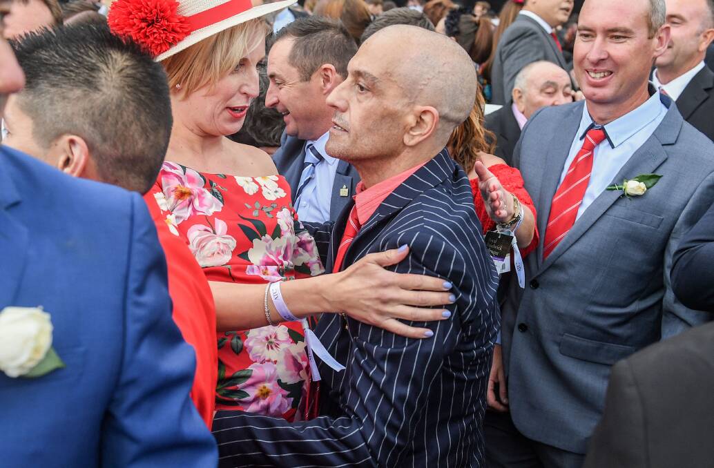 RIDING HIGH: Wollongong's Peter Piras after Redzel won The Everest at Royal Randwick on Saturday. Picture: AAP