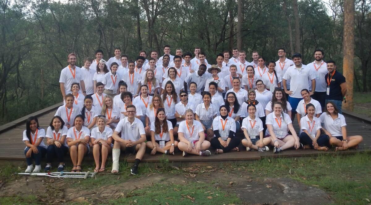 Life-changing experience: Participants in this year's Rotary Youth Leadership Awards program gathered at Yarramundi, Springwood, in January.