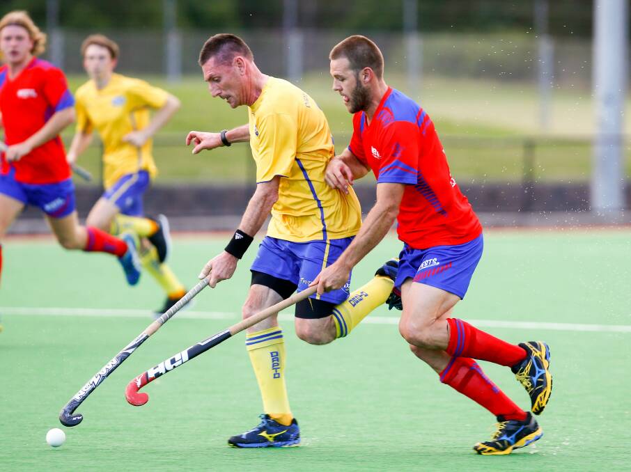 Double: Wests' Elliot Ashby (right) during a game against Dapto. Ashby scored a double in Wests' win over Fairy Meadow last weekend. 