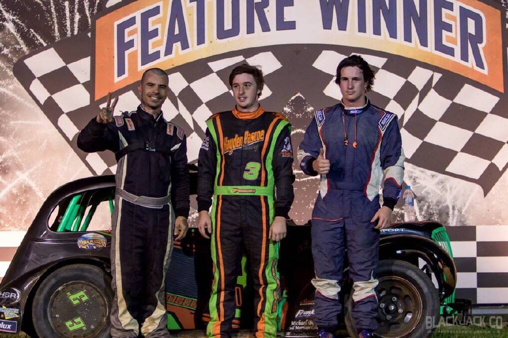 WINNER: Hayden Pascoe won the feature race at the Premier Speedway in Warrnambool on March 12.