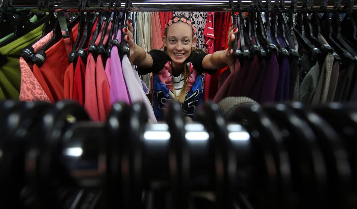 OPENING UP: Emma Stephens-Wood is overcoming her severe anxiety by volunteering at Corrimal's Mission Australia Op Shop. Picture: Robert Peet