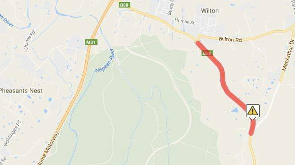 Picton Road is closed after a truck crash at Wilton on Friday morning.
