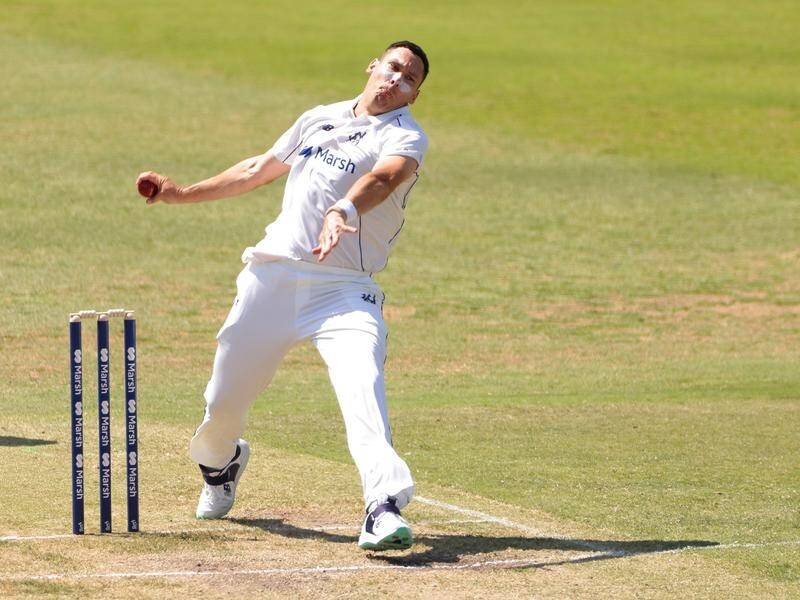 Scott Boland found it hard going on his county debut for Durham, taking 0-54 off 13 overs. (Richard Wainwright/AAP PHOTOS)