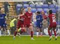 Gemma Bonner (No.23) scored twice in Liverpool's win over Chelsea in the Women's Super League. (AP PHOTO)