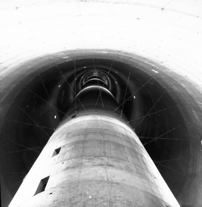 Historic view looking up the interior of the shaft. Picture: Port Kembla Copper