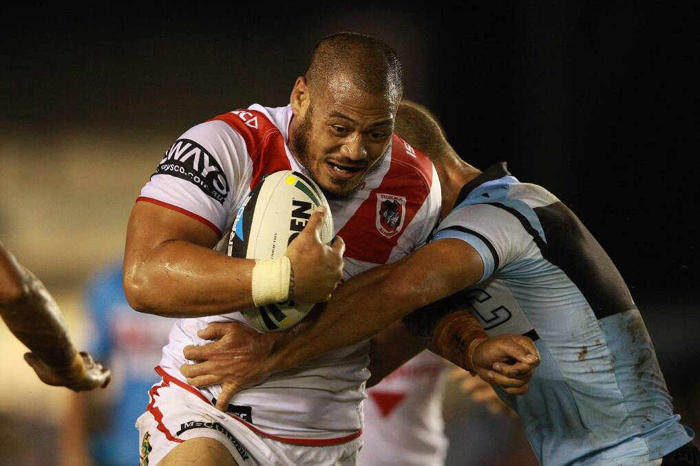 Dragons defeat the Sharks 14-12 at Remondis Stadium on Saturday night. Picture: GETTY IMAGES