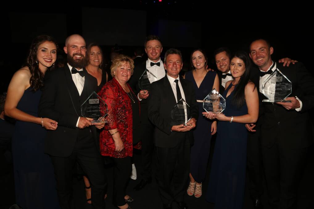 Winner: Symbio Wildlife Park team at the Illawarra Business Awards where the zoo picked up five awards and was named Business of the Year. Pic: Greg Ellis

