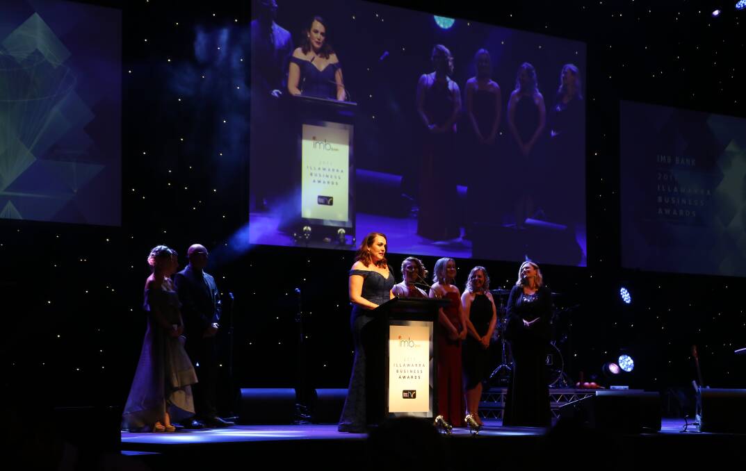 Best new business: Diana Foye, of Foye Legal accepting the New Business Award. Picture: Greg Ellis.
