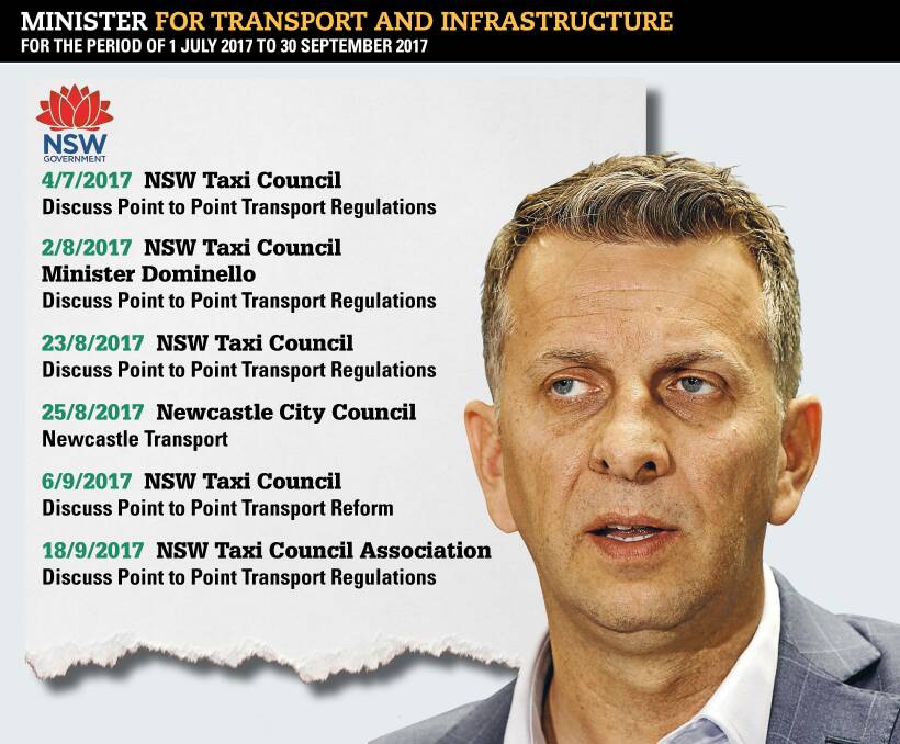 TALKING TRANSPORT: Minister for Transport Andrew Constance's meeting diary shows he met with the NSW Taxi Council, which has expressed concern over the free Gong Shuttle bus, five times between July 1 and September 30. 