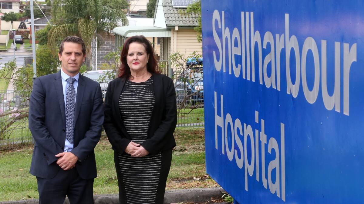 Shellharbour MP Anna Watson, with Member for Keira Ryan Park outside Shellharbour Hospital earlier this year. Picture: Robert Peet