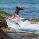 A person jumping into the water at City Beach, Wollongong. File picture by Adam McLean