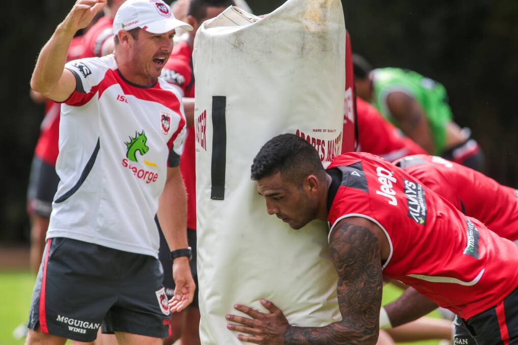 Dragons training at the University of Wollongong. Picture: ADAM McLEAN