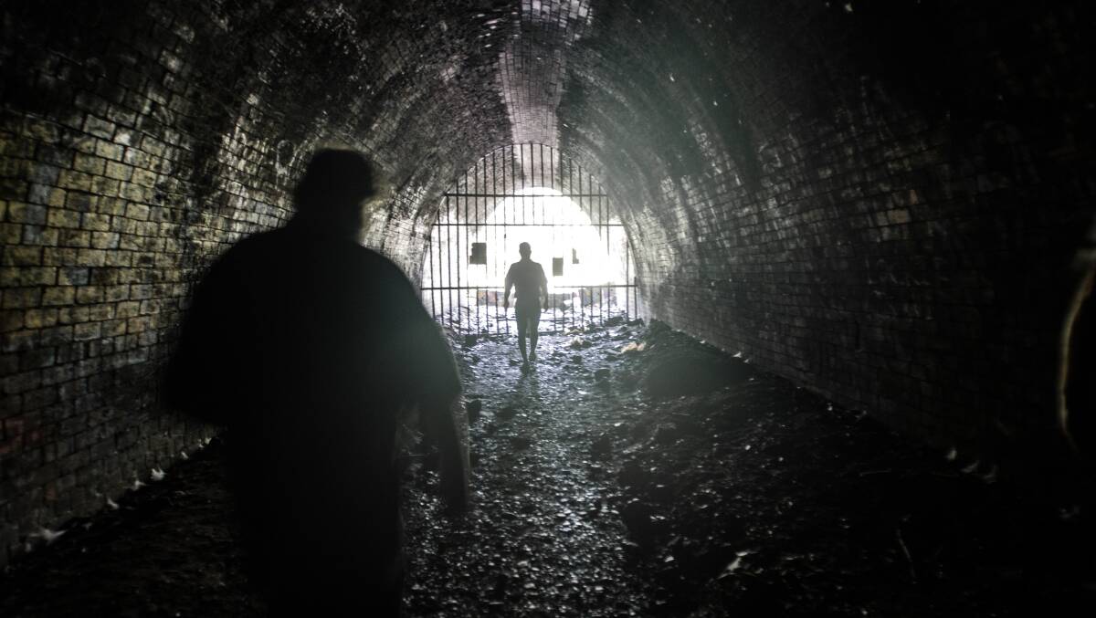 Helensburgh Tunnels: Legend has it spirit of miner Robert Hales still hides in the darkness, chasing and racing the trains, and running straight through unsuspecting visitors.