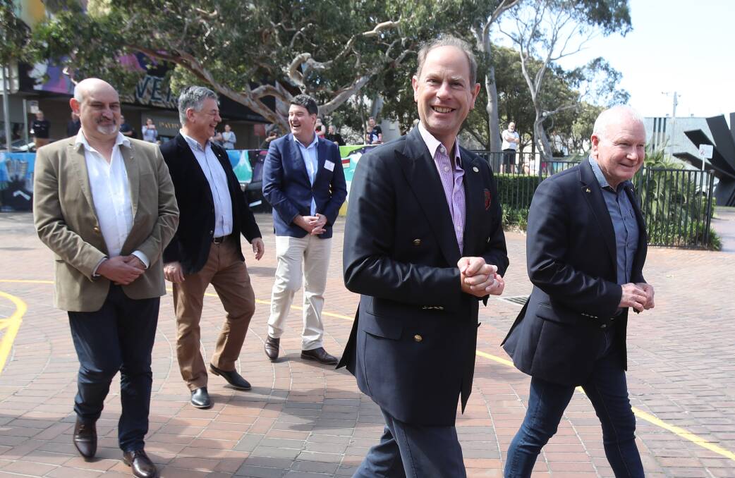 Meet and greet: A reception was held at Wollongong Youth Centre where Prince Edward met with local young people involved in The Duke of Edinburgh's International Award Foundation. Picture: Robert Peet