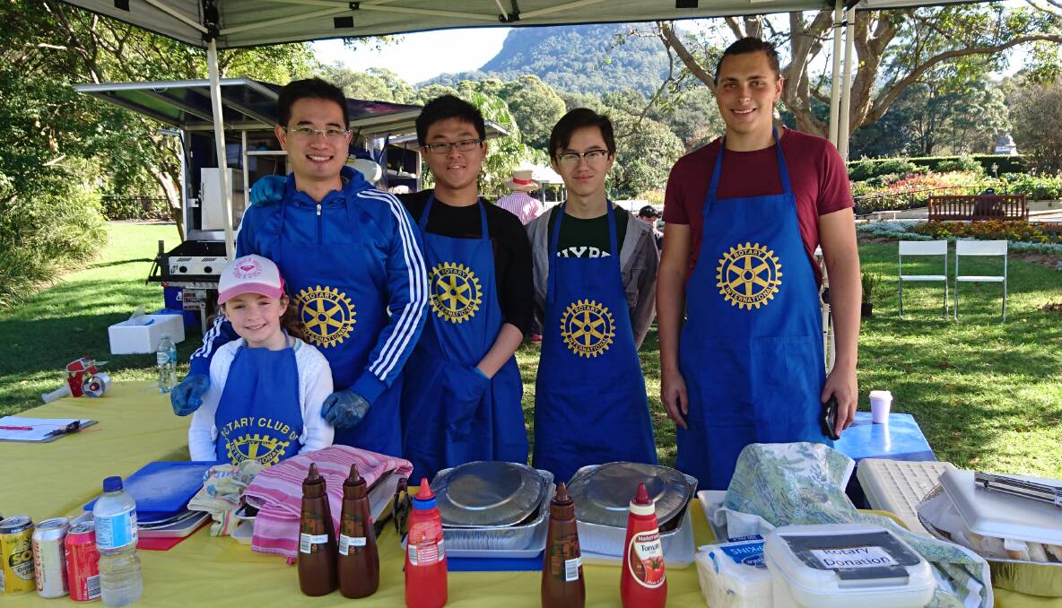 Volunteer: Friends of the Wollongong Rotary Club at last year's Botanic Garden open day. This year's open day will be held on Sunday between 10am and 2pm. Picture: Supplied