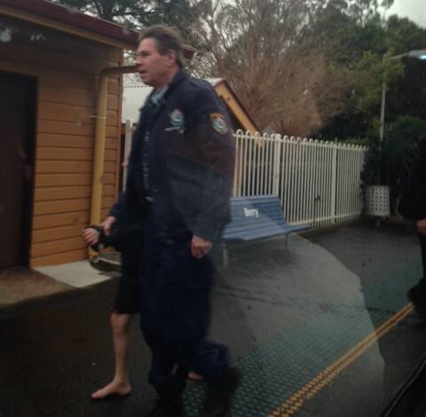 A naked boy was found wandering on the side of train tracks between Bomaderry and Berry shortly after 9.20am on Tuesday. 