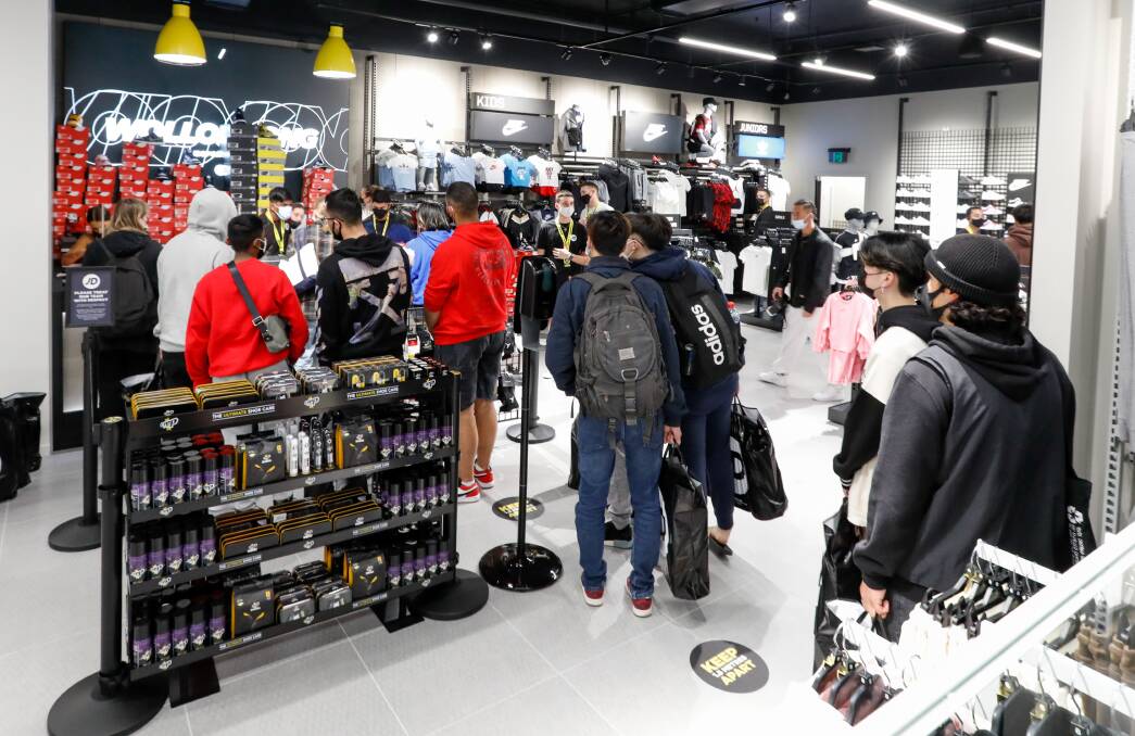 Opening day for JD Sports in Wollongong Central back in October 2021. Picture by Anna Warr