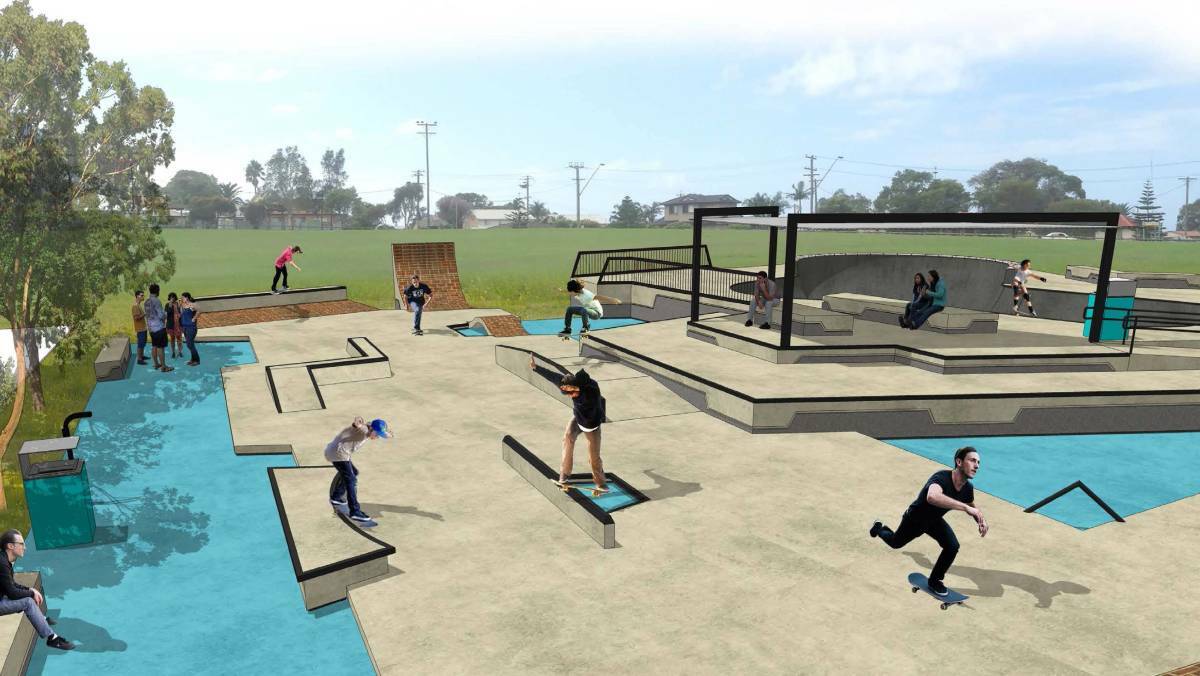 An artist's impression of the new Shellharbour skate park from Shellharbour City Council's concept plan.