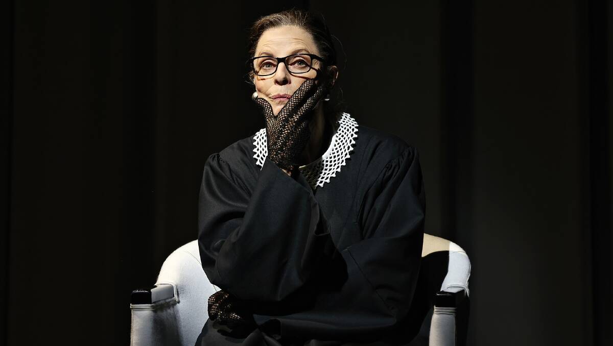 Heather Mitchell is quite remarkable as former Associate Justice of the Supreme Court of the United States, Ruth Bader Ginsburg. Picture supplied
