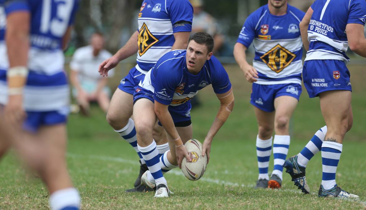 STRONG EFFORT: Thirroul halfback Jake Walsh was among the Butchers' best in their draw with Collegians at Gibson Park on Saturday. Picture: Georgia Matts