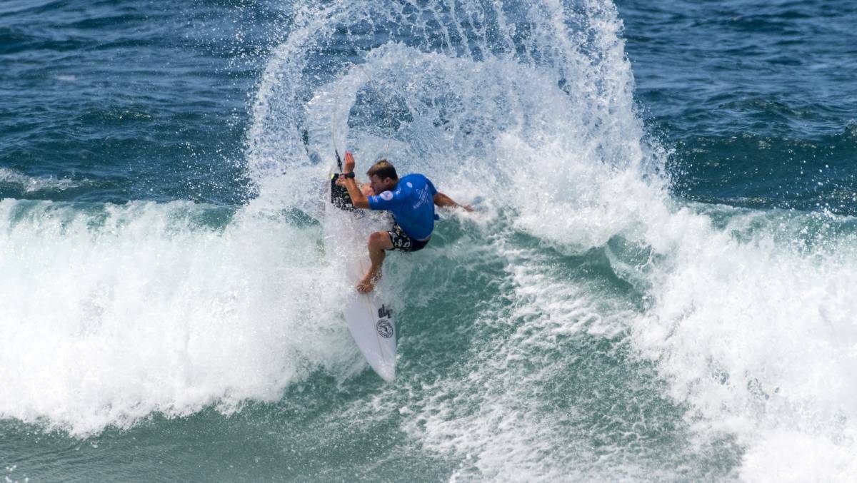 RIDING HIGH: Corrimal Surfer Nic Squiers took out The Flight Centre Burleigh Pro over the weekend in Queensland. Picture: WSL/BENNETT