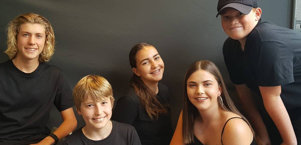 Ready to rock: Alex Balint, Hugh Balint, Libby Davies, Grace Mae and Nathan Davey from Grace Mae & The Red Bandanas will perform at the KidsFest opening event and finale.