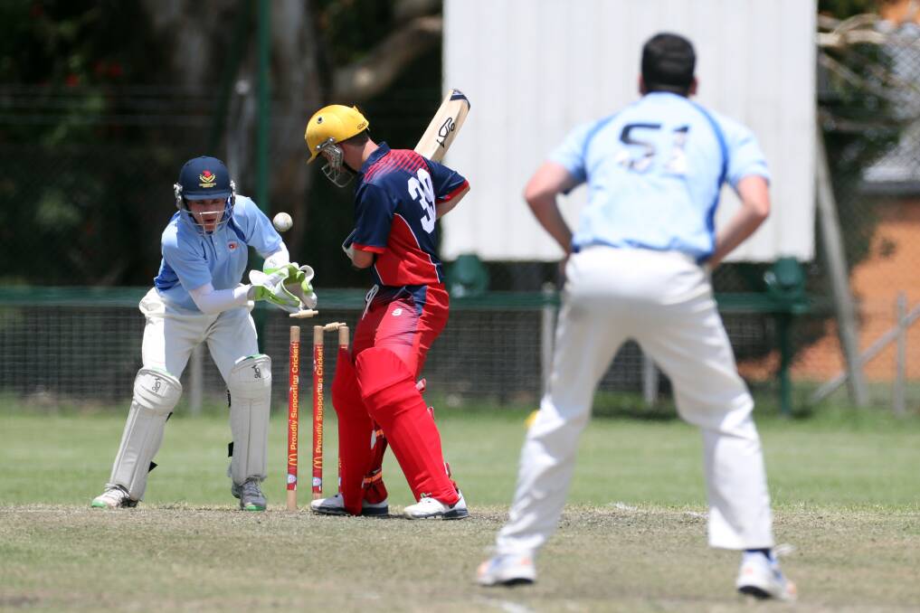 CAUGHT LOOKING: Dean Watson is bowled during Illawarra's loss to ACT Southern on Saturday. Illawarra also fell to Riverina in their Sunday match to bow out of the Country Championships. Picture: Sylvia Liber