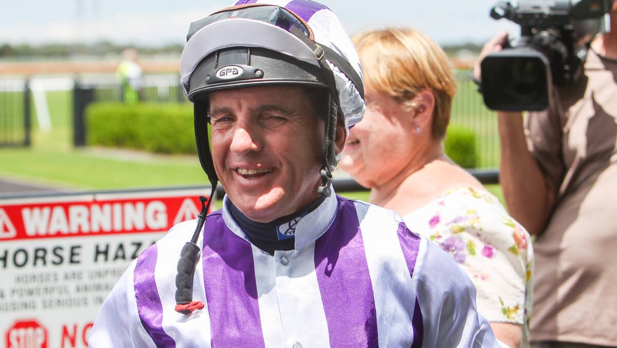 Dream run: Jon Grisedale is all smiles after steering Roya's Dream to victory at Kembla Grange on Saturday. Picture: Adam McLean