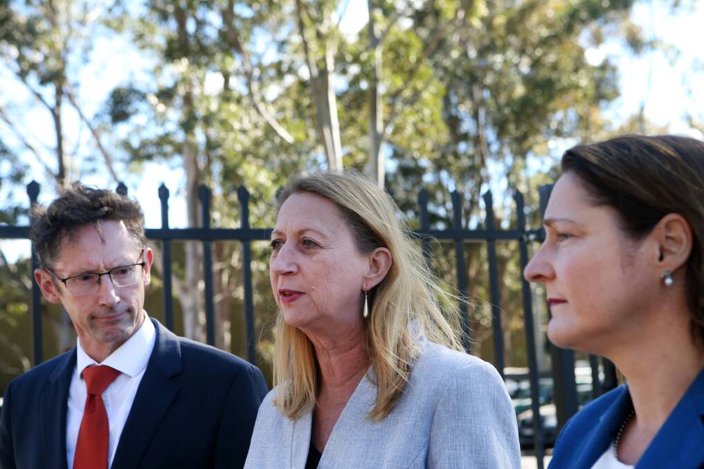 Cunningham MP Sharon Bird (centre) has criticised the federal government over its failure to fund the Maldon-Dombarton rail line.  Picture: Sylvia Liber