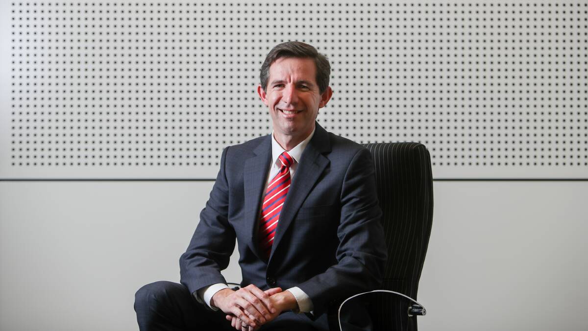 TALKING EDUCATION: Federal Education and Training Minister, Senator Simon Birmingham spoke to the Mercury about a range of issues, including NAPLAN, higher education reforms and TAFE. Pictures: Adam McLean