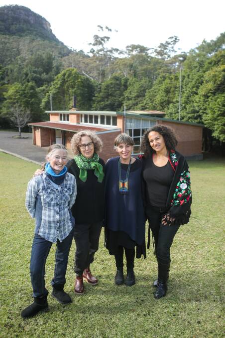 Fiona Stephens, Michele Elliot, Jenny Briscoe-Hough and Malika Elizabeth at the Mount Keira Girl Guides Camp ahead of Saturday's public Memorial Day. Picture: Adam McLean