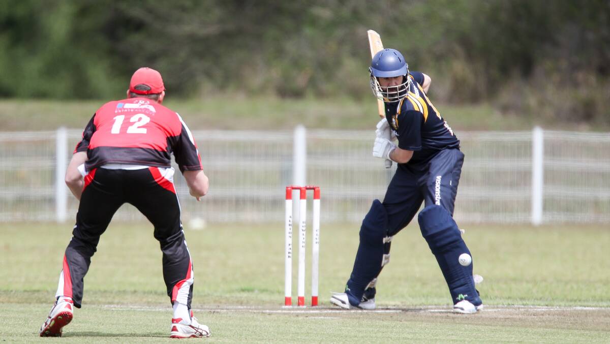 Leading the charge: Lake Illawarra captain Mark Ulcigrai top-scored with the bat on Saturday. Picture: Adam McLean.