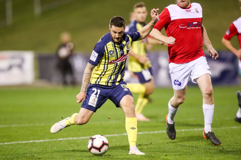 BACK IN BUSINESS: Port Kembla junior Corey Gameiro is hoping to hit the mark for the Central Coast Mariners. Picture: ADAM McLEAN