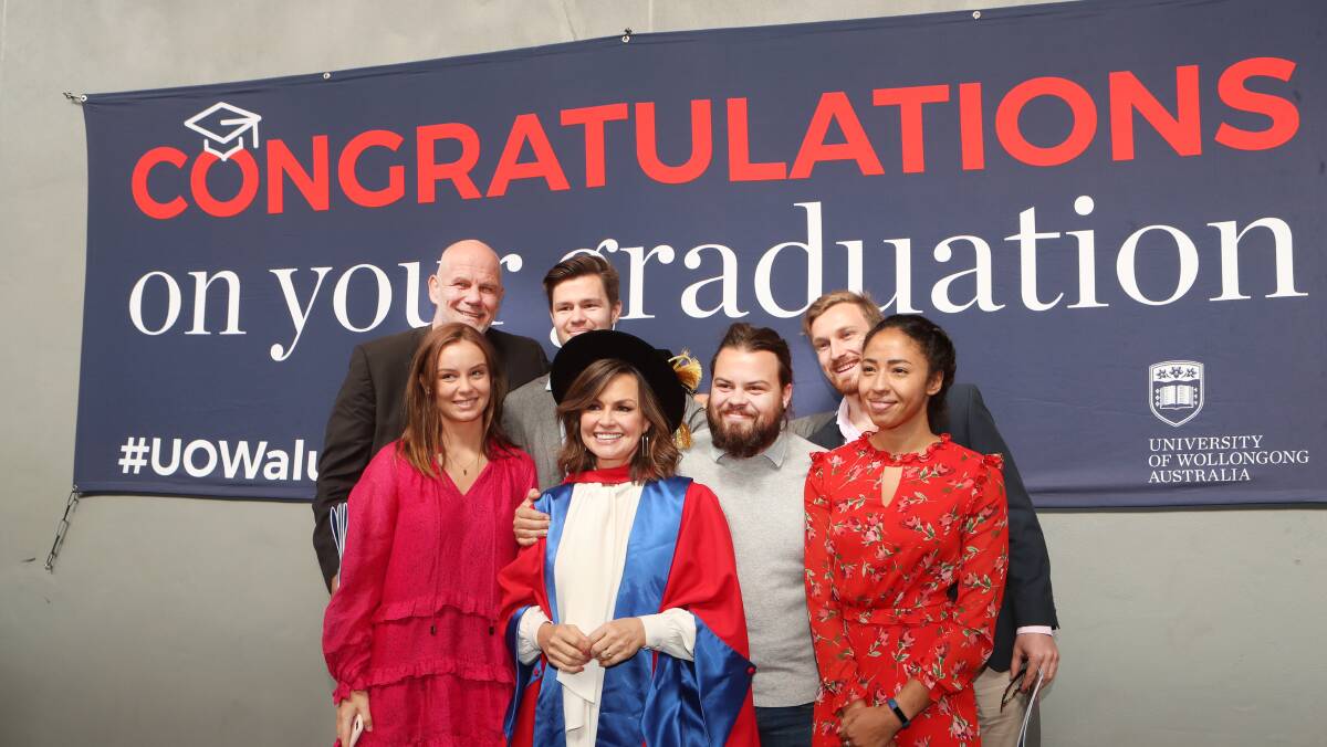FAMILY CELEBRATION: Lisa Wilkinson's family were on hand to celebrate her UOW honour. Picture: Sylvia Liber.