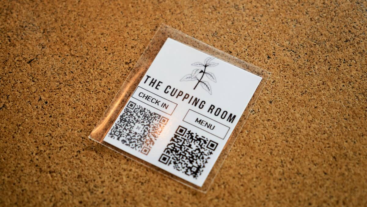 The Cupping Room's QR code system has been effective in allowing guests to check-in and view the menu, October 16, 2020. Picture: Matt Loxton