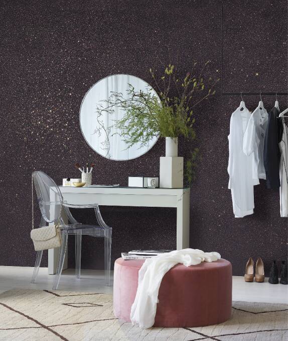 The Dulux Design Glitter Effect works best in a room with an abundance of light.