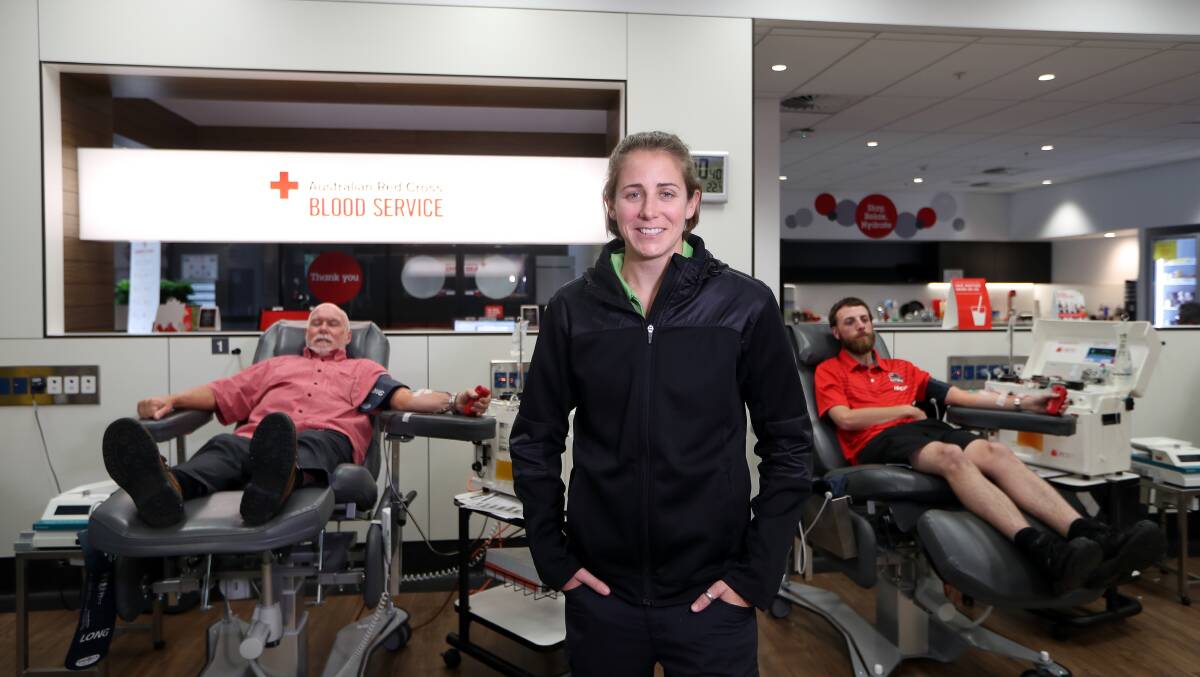 Supply and demand: Corrimal physiotherapist Mel Sexton is urging Illawarra residents to give blood this festive season, with many regular donors away on holidays. Picture: Sylvia Liber
