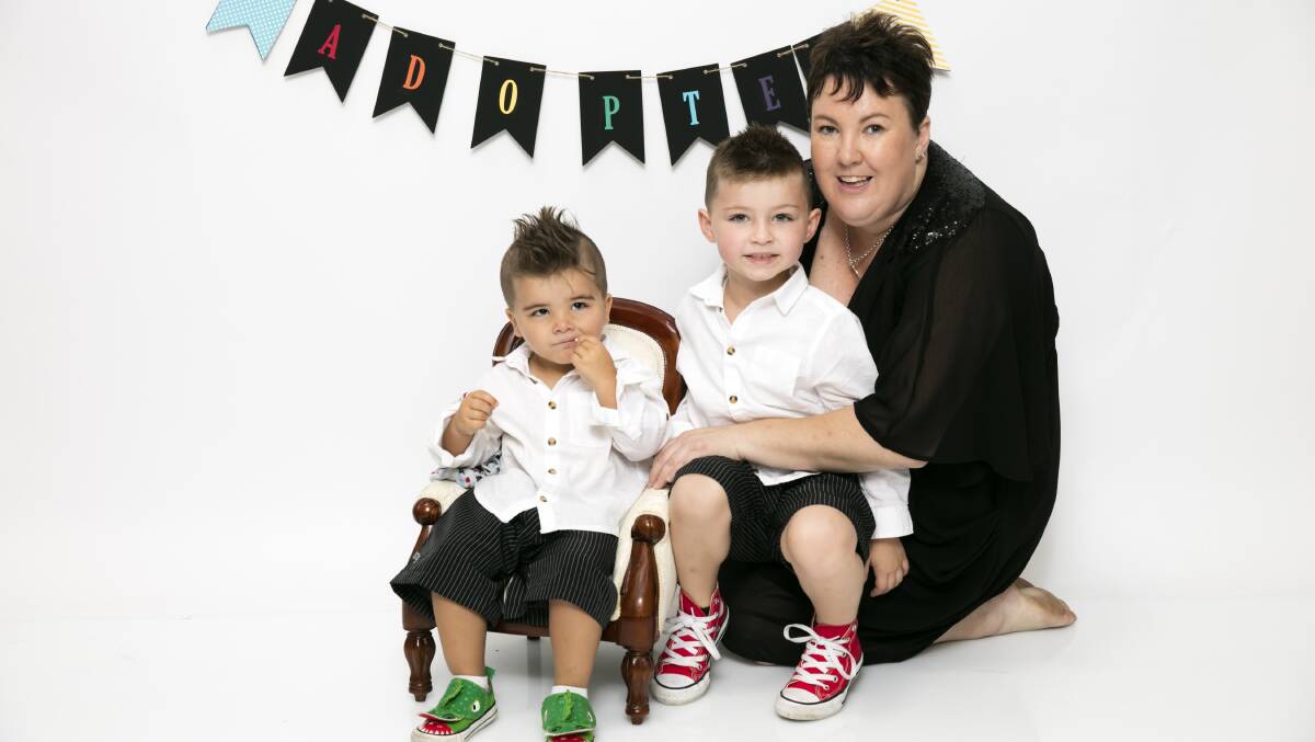 Forever together: Woonona mum Jodie Chessor with her boys Paddy, 2, and Braxton, 4. ''They're little class clowns, they make me laugh all the time,'' she said.