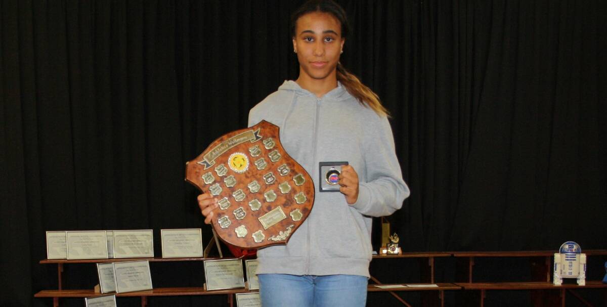 Track star: Athletics Wollongong's Most Outstanding Track Athlete of the Year was Chelsea Ezeoke, pictured here at the club's presentation night. 
