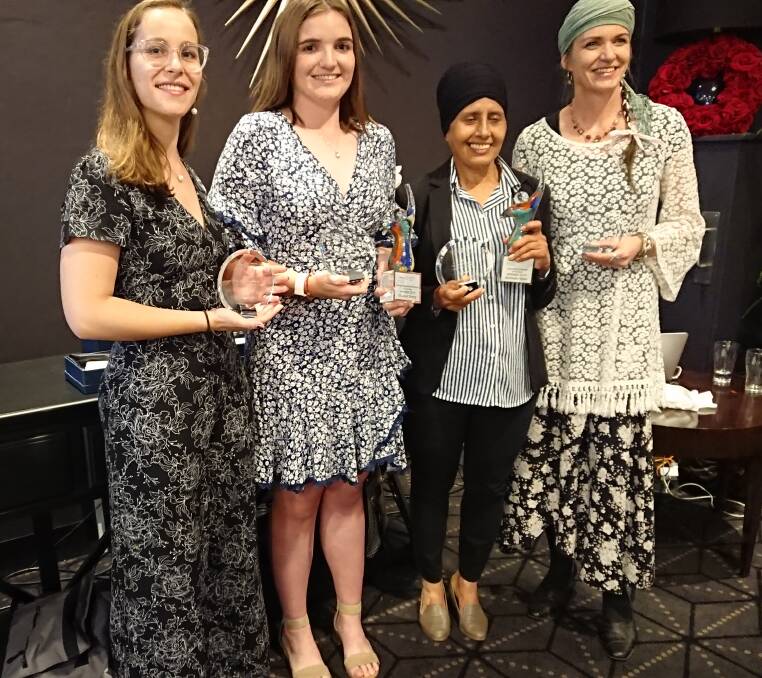 Esteemed company: Young Rural winner Eleanor Drury (second from left) with Young Urban winner Hannah Beder, Urban Inspirational Woman Harinder Kaur and Rural Inspirational Woman Pia Winberg.