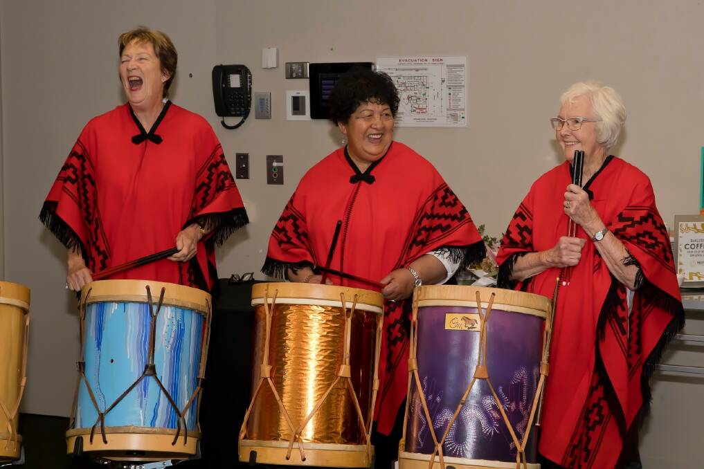 Illawarra OWN Wellness Centre drummers in action.