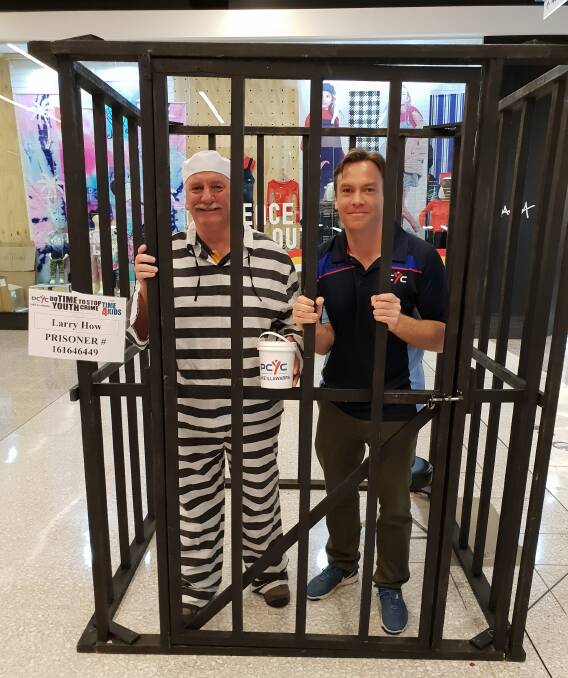 Raising bail: President of the Rotary Club of Shellharbour, Larry How, and PCYC Lake Illawarra manager Mitchell Tierney.