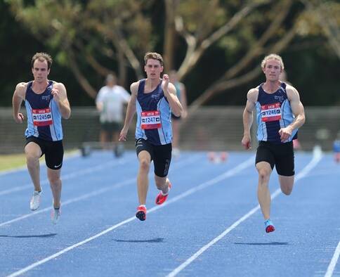 Boys in blue: Lachlan Parry, Kyle Grubnic and Chris Devery are all expected to be part of Illawarra Blue Stars open men's relay team.