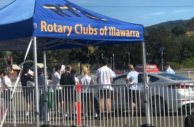 Life-saving advice: Illawarra high school students take part in a RYDA session with a driving instructor earlier this year. 
